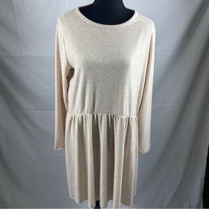 Zara Cream Long Sleeve Dress